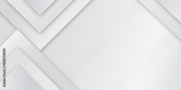Obraz Modern white gray gradient background with square design.