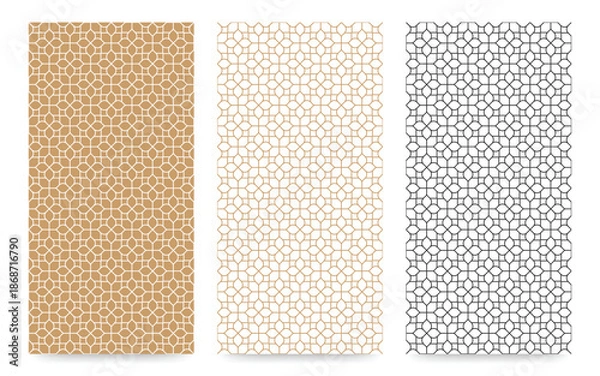 Obraz Seamless floral geometric pattern background vector illustration