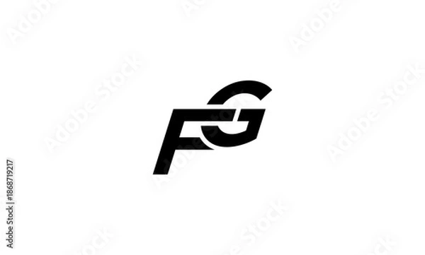 Obraz FG Initial letters logo or FG monogram