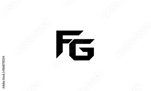 Obraz FG Initial letters logo or FG monogram