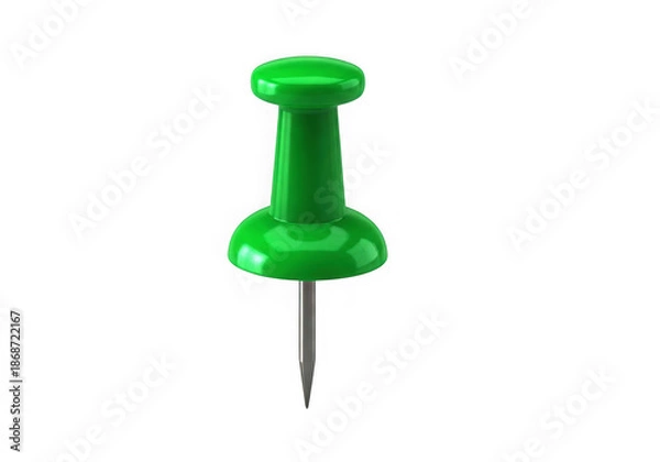 Obraz Single green thumbtack