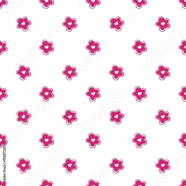 Obraz seamless floral pattern with pink flowers 