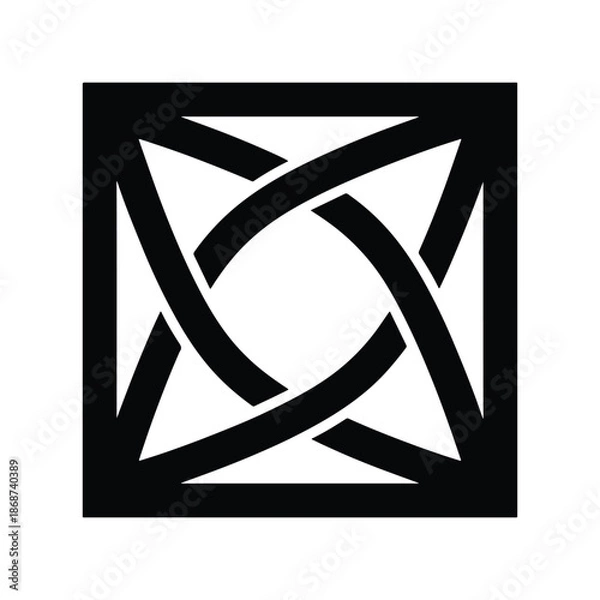Obraz Thick Square Endless Knot Icon