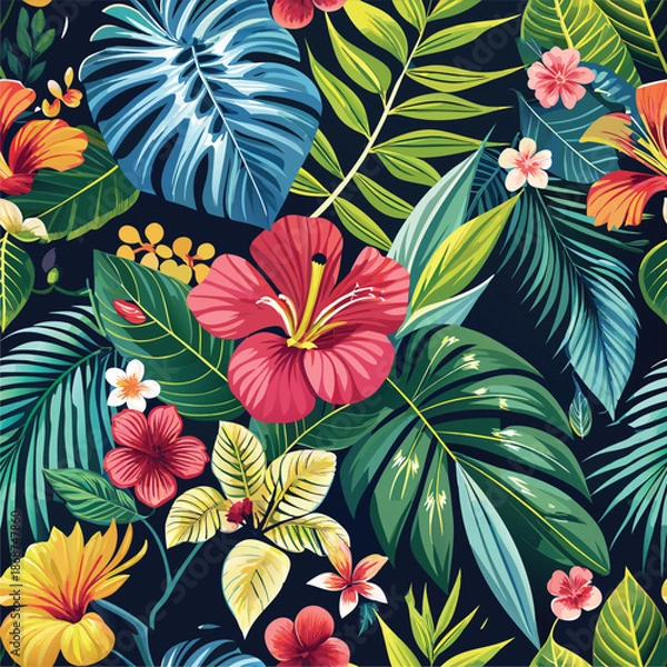 Obraz Tropical Floral Pattern