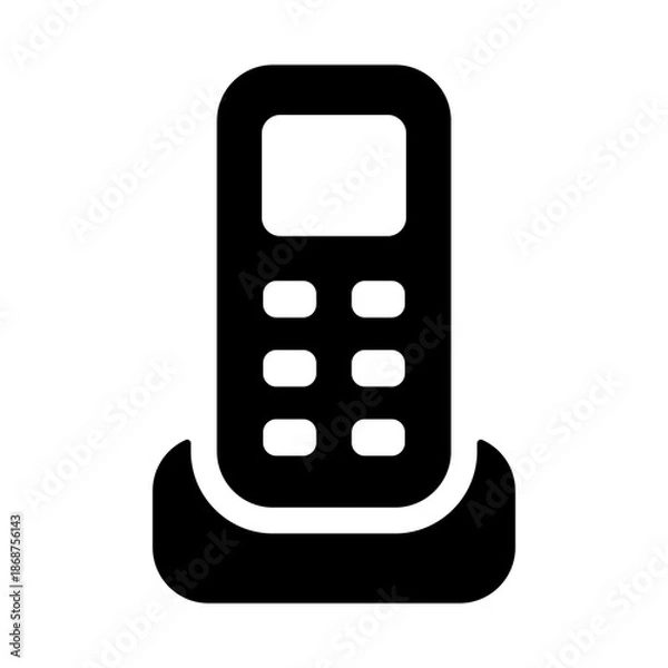 Obraz 電話機のシルエットアイコン素材