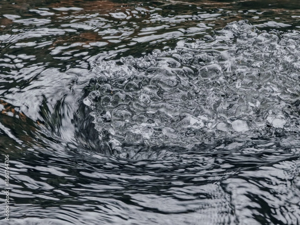 Obraz Ice Along a Flowing Winter Stream cold winter