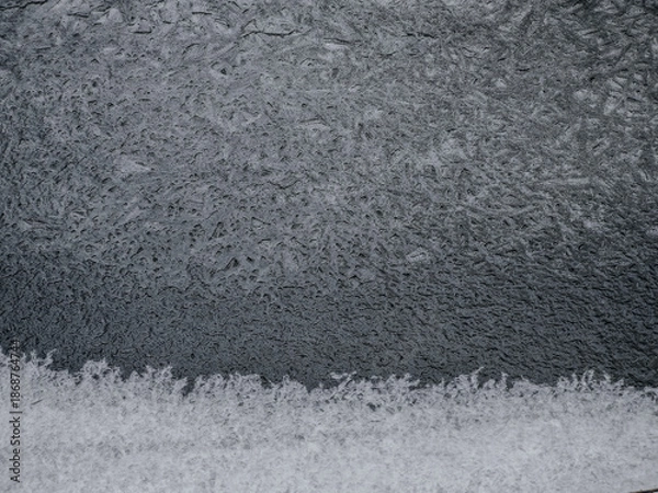 Obraz Ice Along a Flowing Winter Stream cold winter