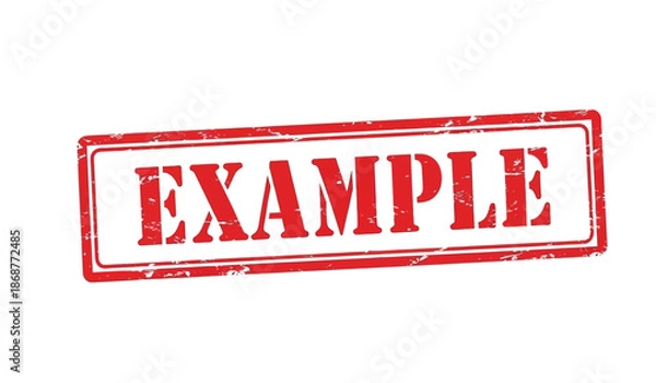 Obraz Rubber stamp with example text on for mockup purposes