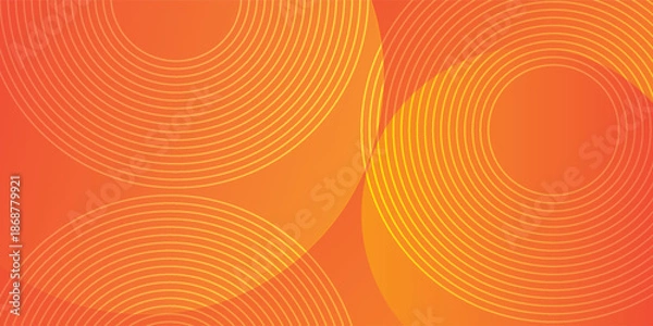 Obraz Abstract minimal background with orange color. Dynamic shapes composition. Eps10 vector