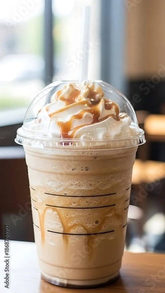 Obraz Caramelfrappewithwhippedcream
