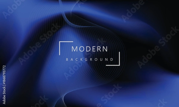 Obraz Dynamic colorful gradient blue color mesh background vector