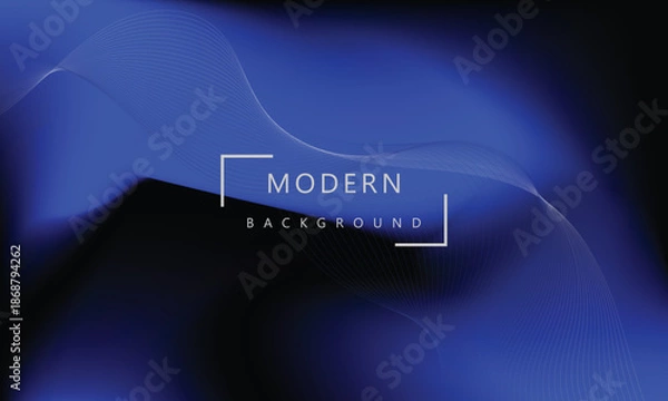 Obraz Dynamic colorful gradient blue color mesh background vector