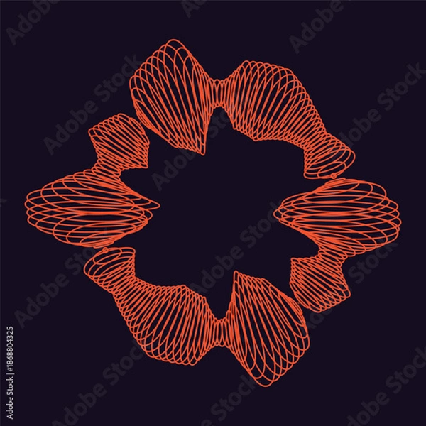 Obraz Vector music sound waves. Audio digital equalizer technology, console panel, musical pulse. Dark background