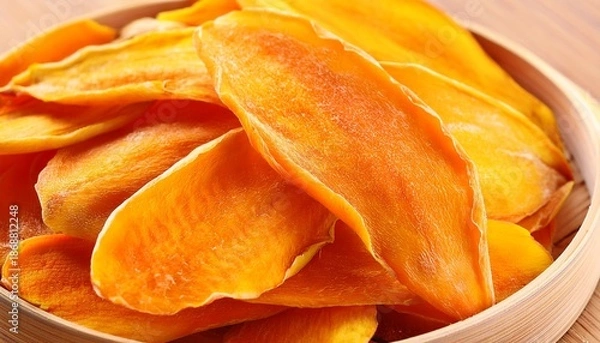 Obraz Mango Slices Dehydrated In Closeup