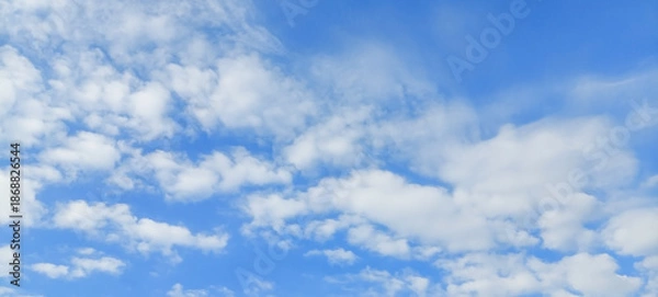Obraz Blue sky with white clouds natural background