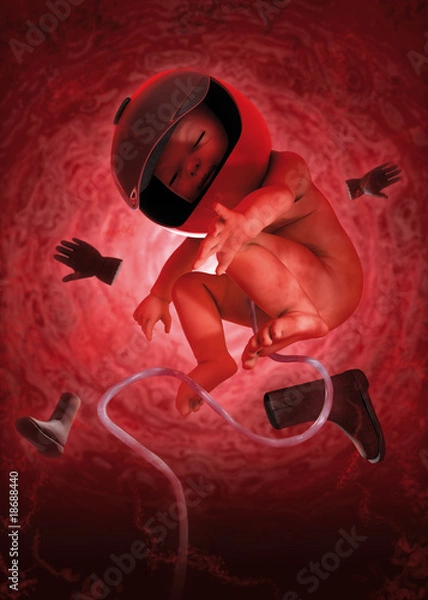 Fototapeta Born Biker - Baby Motorcycle