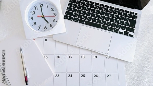 Fototapeta ビジネス　時間管理　ワークライフバランス　16:9