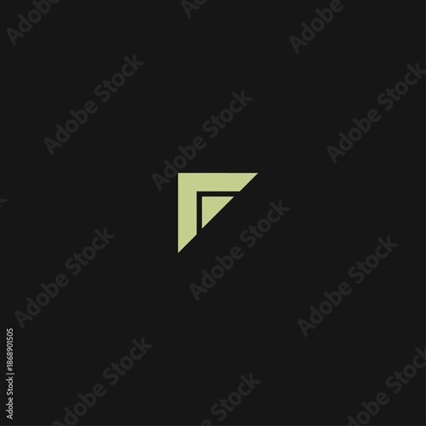 Obraz Letter F logo icon flat vector design