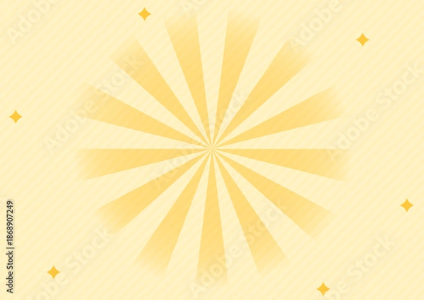 Obraz 淡いゴールドの放射線サンバースト背景デザイン｜A4 横 高画質