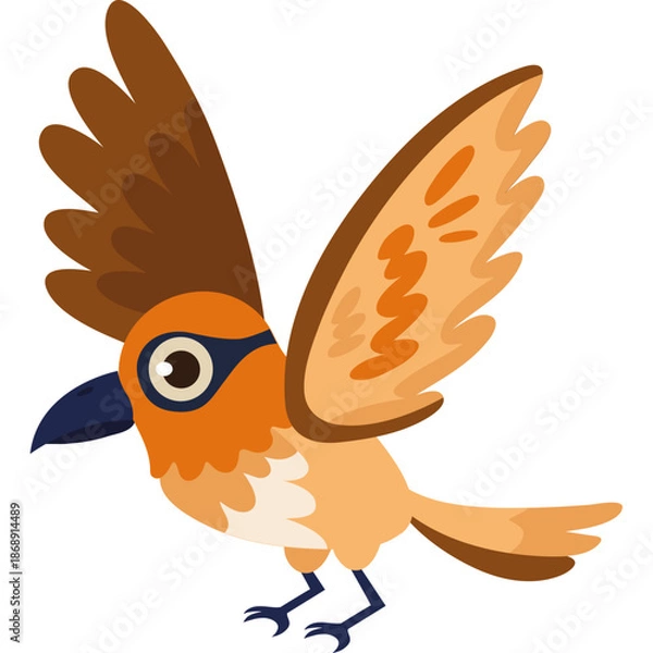 Obraz Minimal avian bird icon in flat vector style