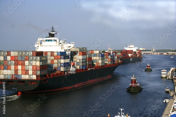 Obraz container ships