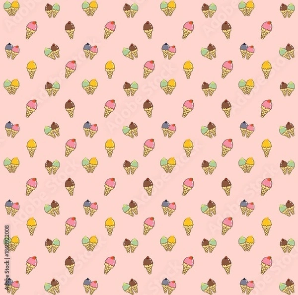 Obraz seamless pattern with ice cream  