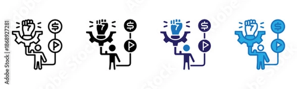 Obraz Ability Icon Multi Style Vector Illustration