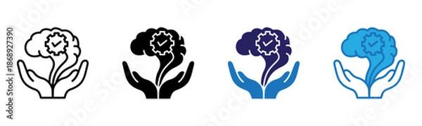 Obraz Practice Icon Multi Style Vector Illustration