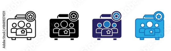 Obraz Employee Icon Multi Style Vector Illustration