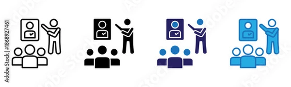 Obraz Hire Icon Multi Style Vector Illustration