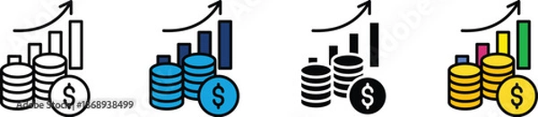 Obraz Monetization multi - style icon concept