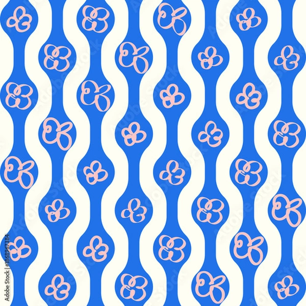 Fototapeta Abstract Floral Pattern Vector Seamless Pattern