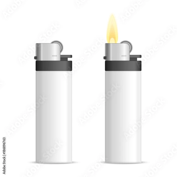 Obraz Realistic blank lighter.