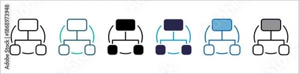 Obraz Structure Single Icon Set Multistyle