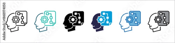 Obraz Workflow Single Icon Set Multistyle