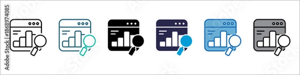 Obraz Research Single Icon Set Multistyle