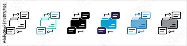 Obraz Data Analysis Single Icon Set Multistyle