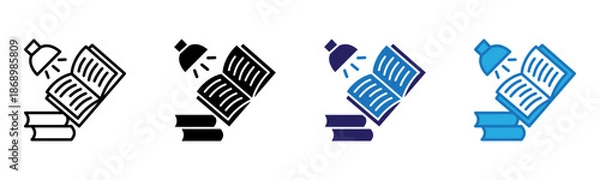 Obraz Learn Icon Multi Style Vector Illustration