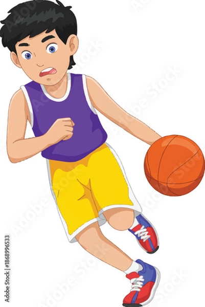 Obraz boy playing basketball