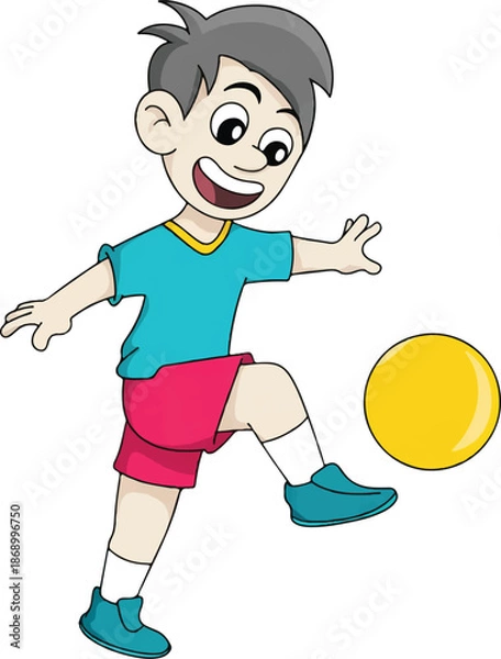 Obraz boy playing soccer