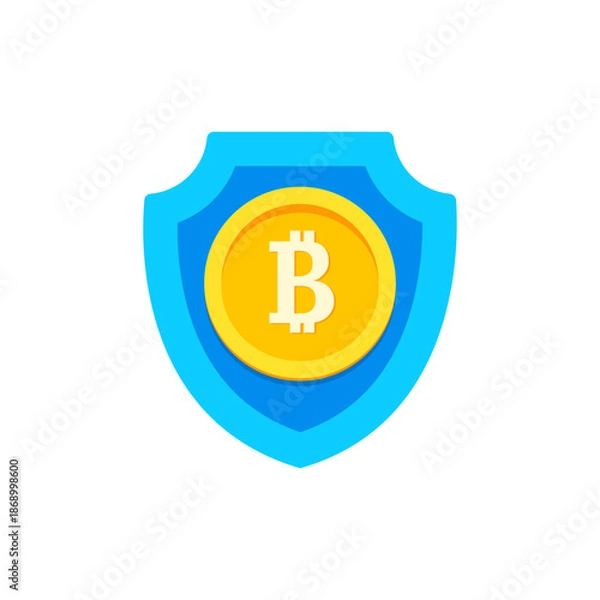 Obraz Bitcoin security or protection icon