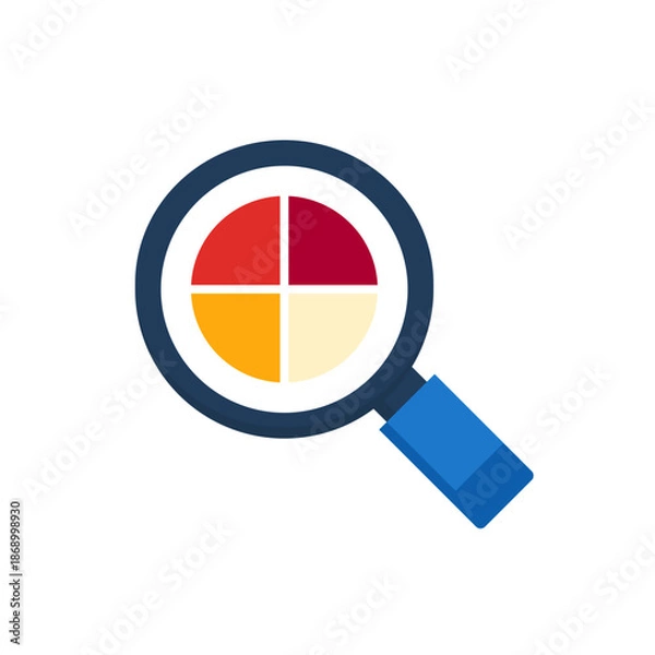 Obraz Data Analysis Magnifying Glass icon
