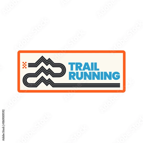Obraz Trail Run Badge 8 AI