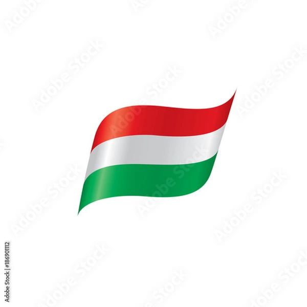 Fototapeta Hungary flag, vector illustration