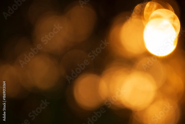 Obraz abstract bokeh background, defocused lights on dark background