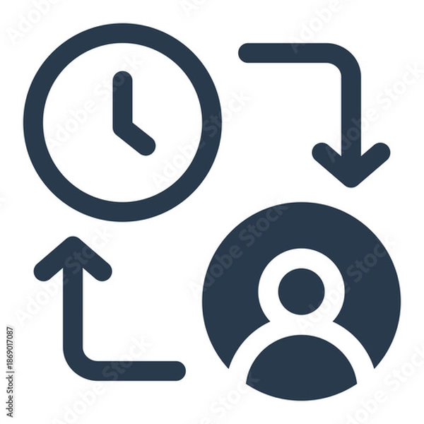 Obraz Employee shift scheduling Vector Icon