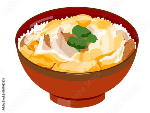 Obraz カツ丼のイラスト / Katsudon Illustration