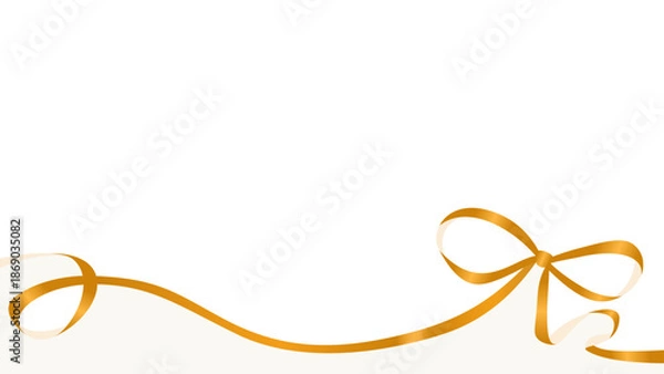 Fototapeta リボンのデコレーションフレーム、背景、16:9サイズ