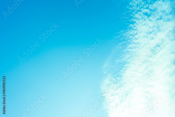 Obraz Blue cloudy sky. Windy sky