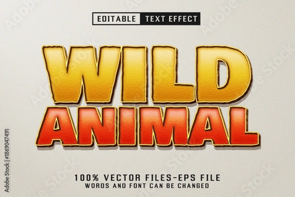 Obraz Wild Animal Editable Text Effect